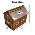 Premium Sheesham Wood Money Bank with Key Lock | Wooden Coin Bank for Kids & Adults
