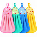 Gravon Set of 4 Hanging Microfiber Kitchen Towels – Soft, Absorbent & Quick Dry Hand Towels