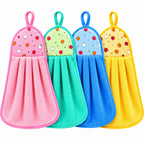 Gravon Set of 4 Hanging Microfiber Kitchen Towels – Soft, Absorbent & Quick Dry Hand Towels