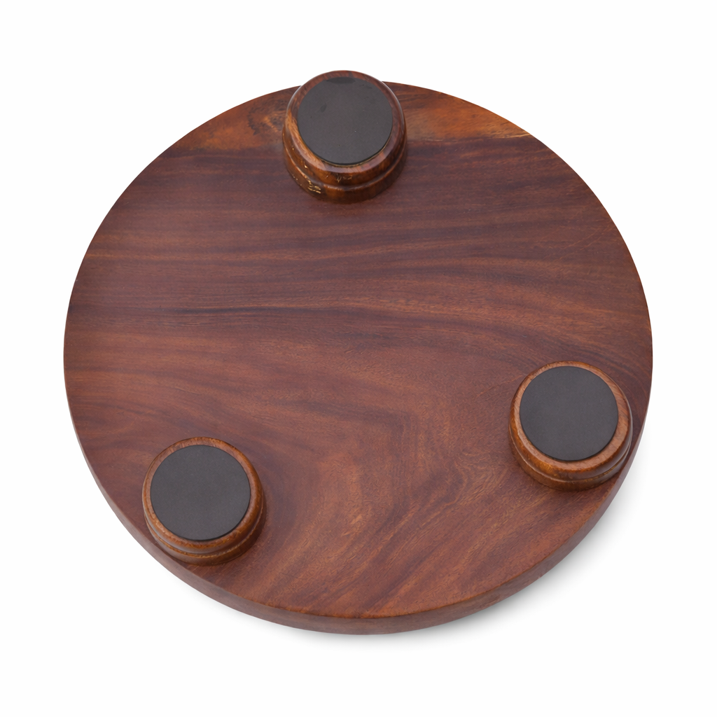 Gravon Premium Sheesham Wood Chakla Belan Set – 10 Inch Wooden Chakla with 12 Inch Belan