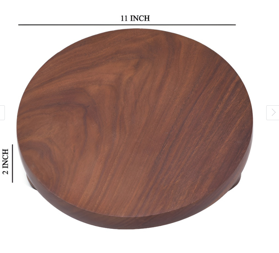 Gravon Premium Sheesham Wood Chakla Belan Set – 10 Inch Wooden Chakla with 12 Inch Belan