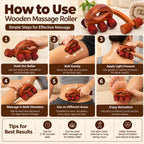 Wooden Body Massage Roller | Manual Full Body Massager for Back, Legs & Feet