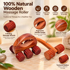 Wooden Body Massage Roller | Manual Full Body Massager for Back, Legs & Feet